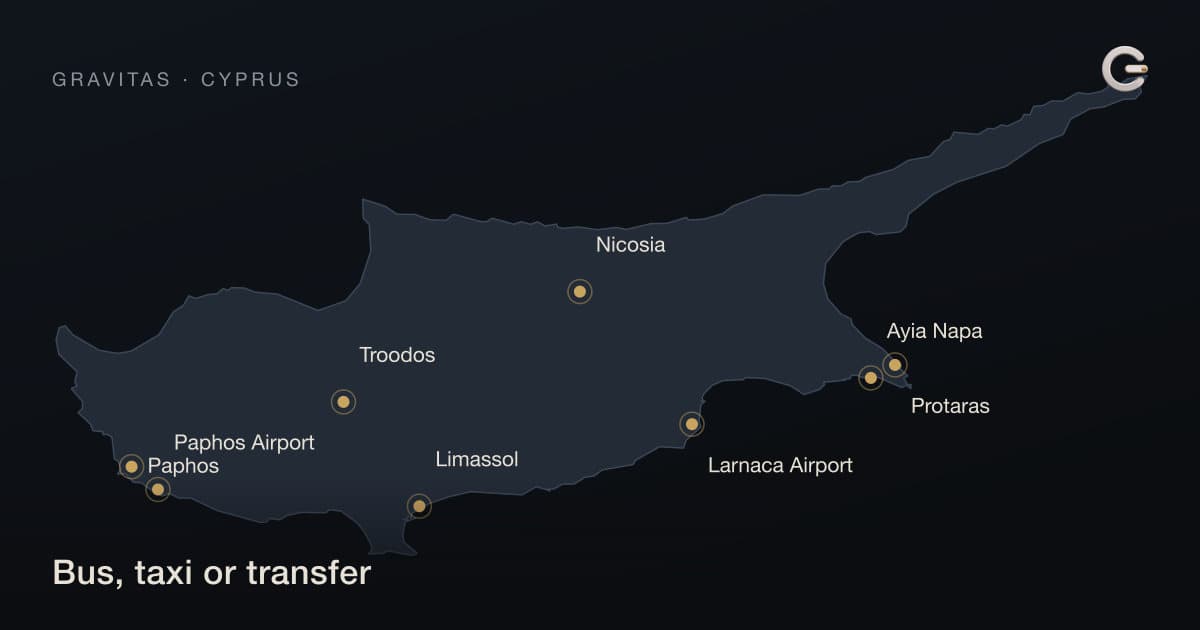 Getting around Cyprus without a car: bus, taxi and transfer compared