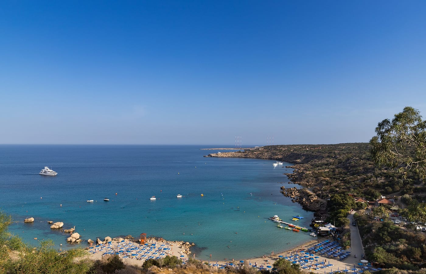 Konnos Bay near Protaras, a sheltered cove with turquoise water
